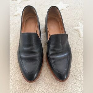 Madewell classic black leather loafers
